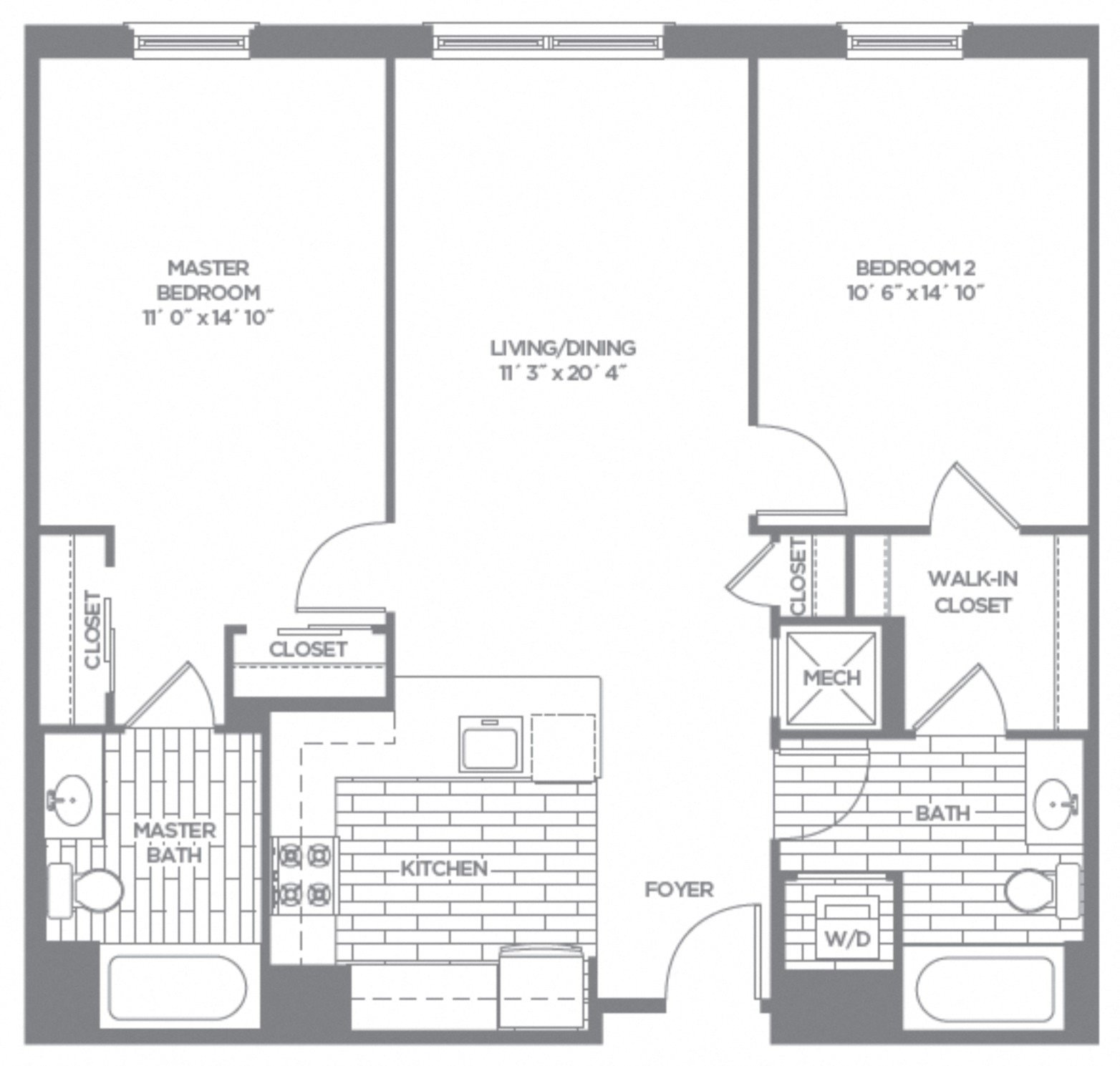 Floor Plan Image of Apartment Apt 333-1